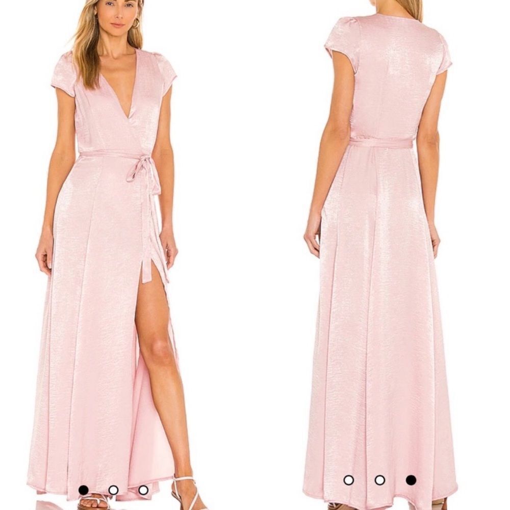 RESA Pale Pink Maxi Wrap Dress